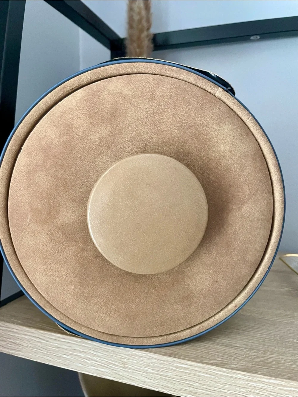 Vintage MCM Georges Briard Suede Ice Bucket